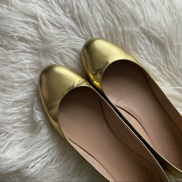 JCREW JANEY GOLD HEEL FLATS sz 7 - Picture 2 of 7